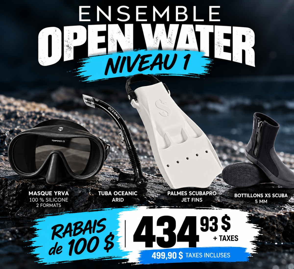 🤿 ENSEMBLE OPEN WATER – NIVEAU 1  ❄️ POUR CEUX QUI PRÉVOIENT DÉJÀ AIMER L'EAU FROIDE !